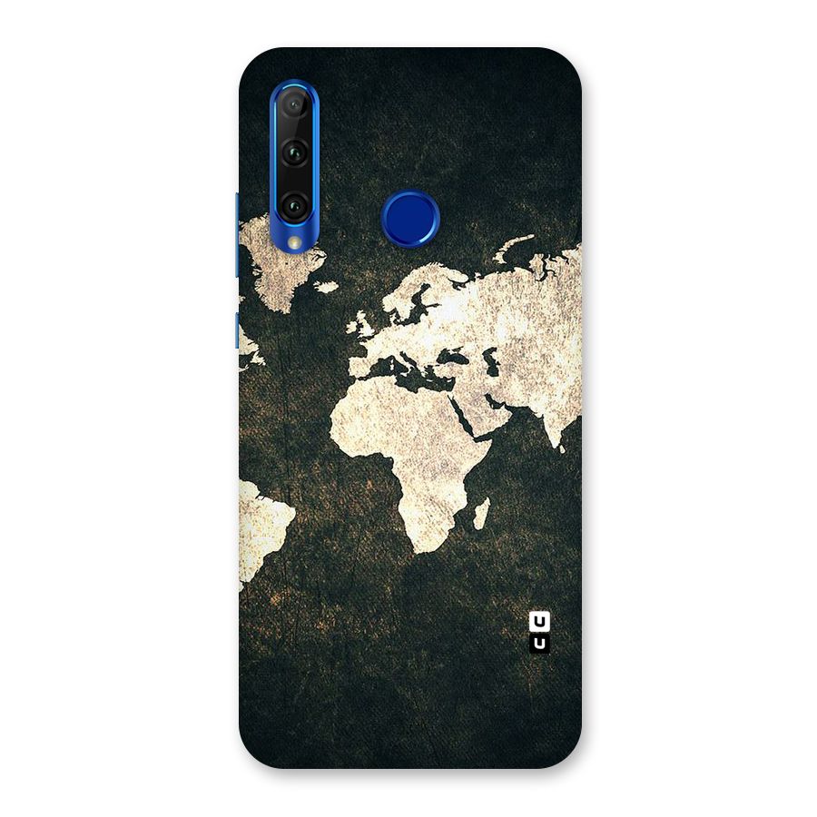 Green Gold Map Design Back Case for Honor 20i