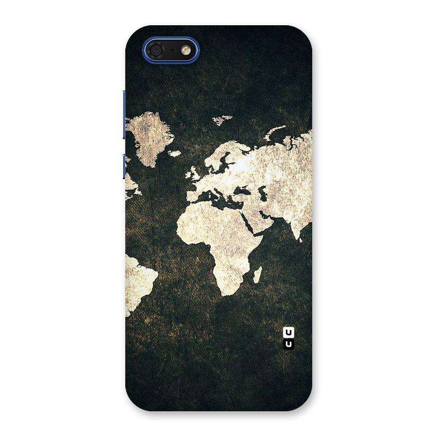 Green Gold Map Design Back Case for Honor 7s