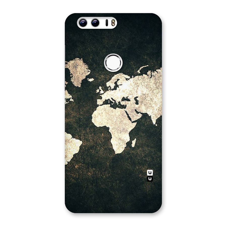 Green Gold Map Design Back Case for Honor 8