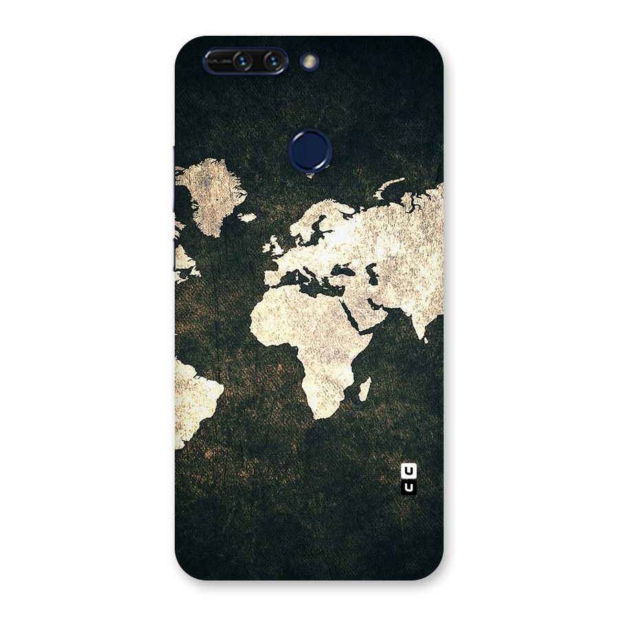 Green Gold Map Design Back Case for Honor 8 Pro