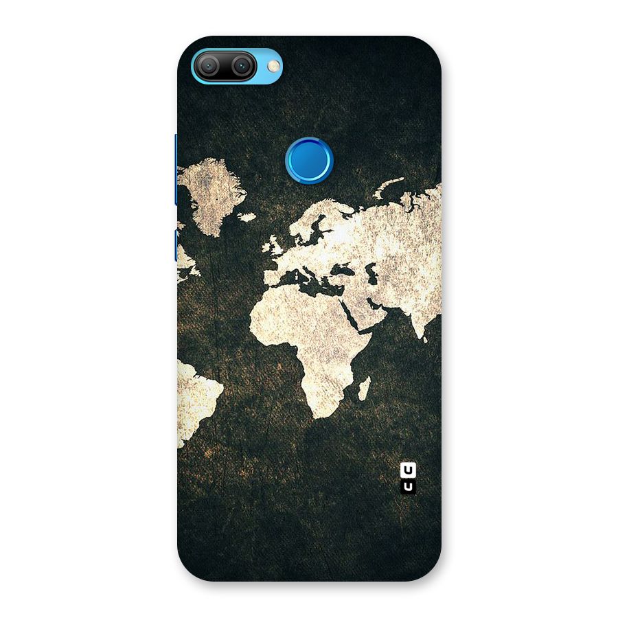 Green Gold Map Design Back Case for Honor 9N