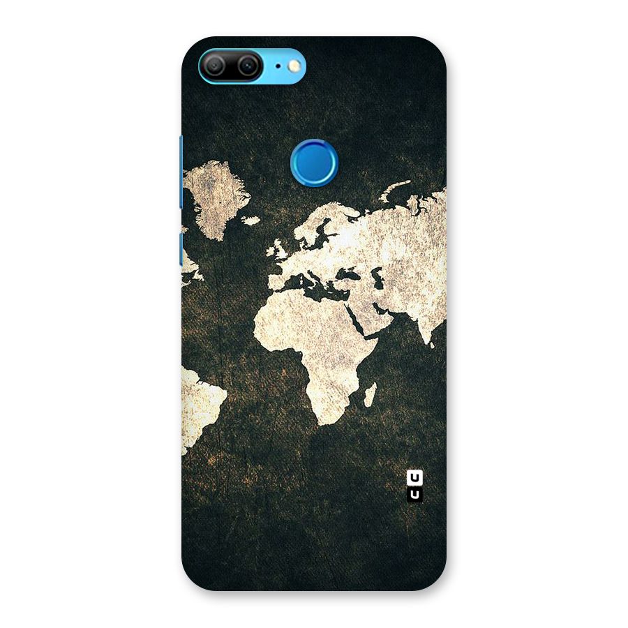 Green Gold Map Design Back Case for Honor 9 Lite