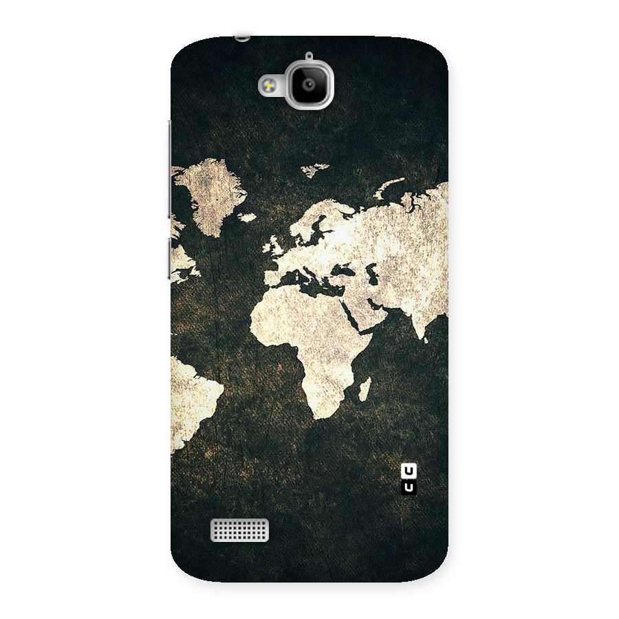 Green Gold Map Design Back Case for Honor Holly