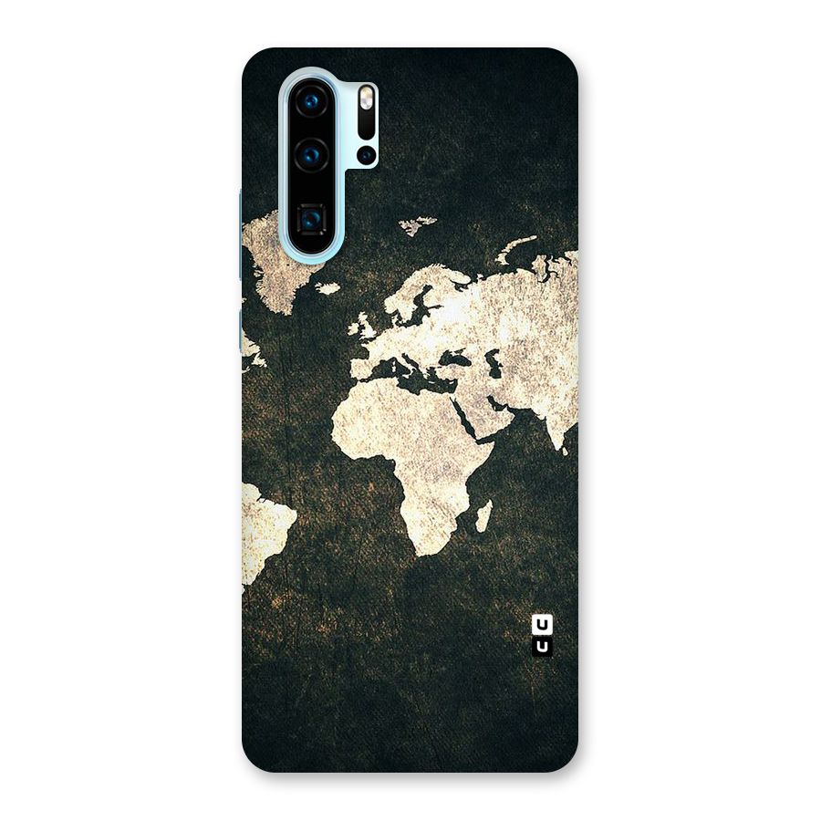 Green Gold Map Design Back Case for Huawei P30 Pro