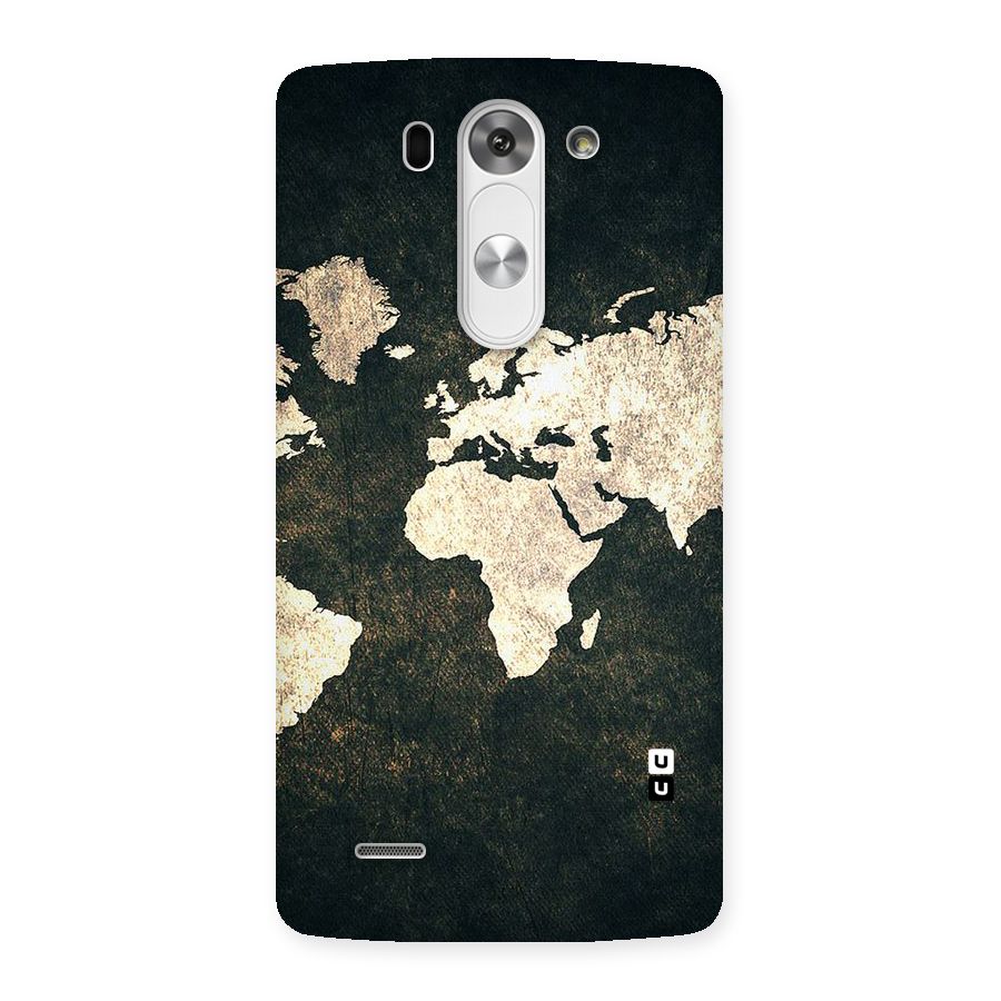 Green Gold Map Design Back Case for LG G3 Mini