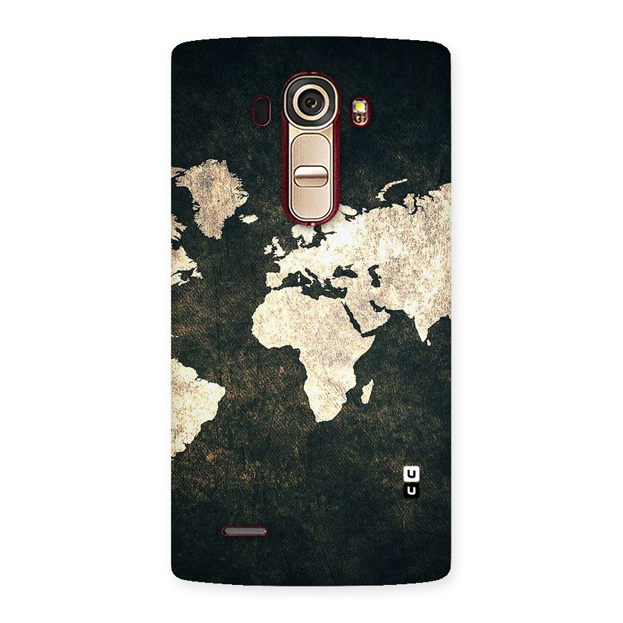 Green Gold Map Design Back Case for LG G4