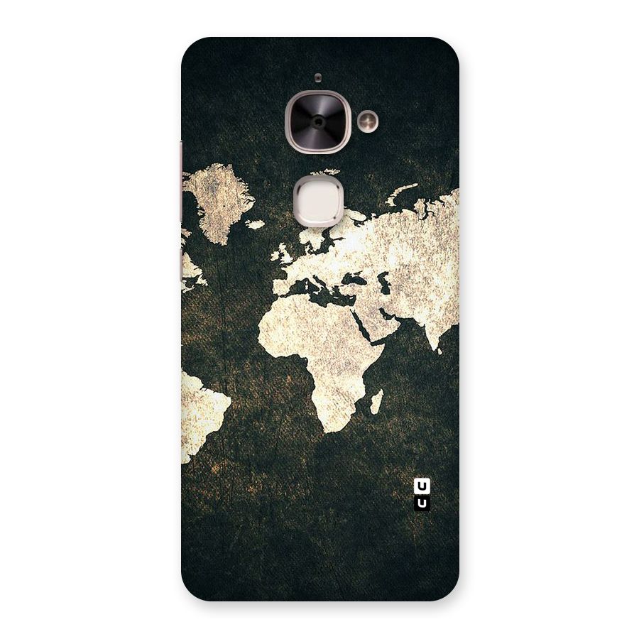 Green Gold Map Design Back Case for Le 2