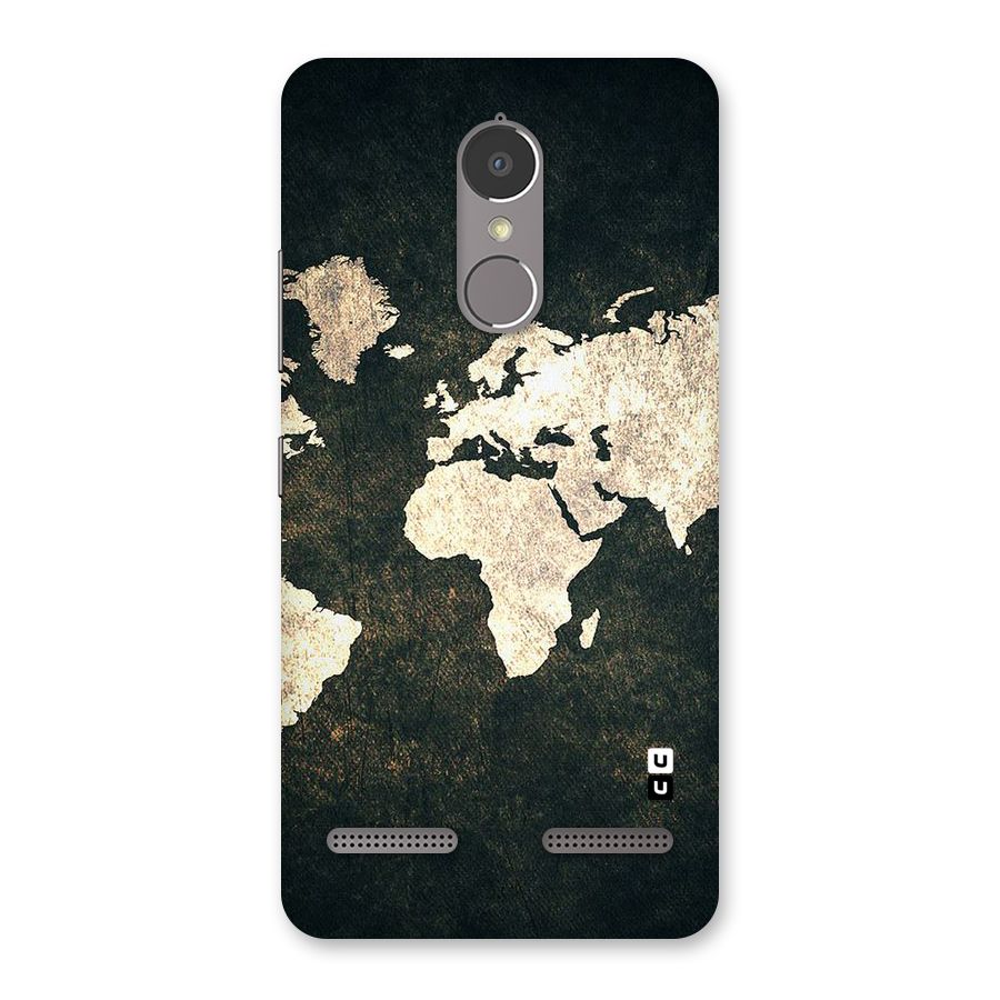 Green Gold Map Design Back Case for Lenovo K6