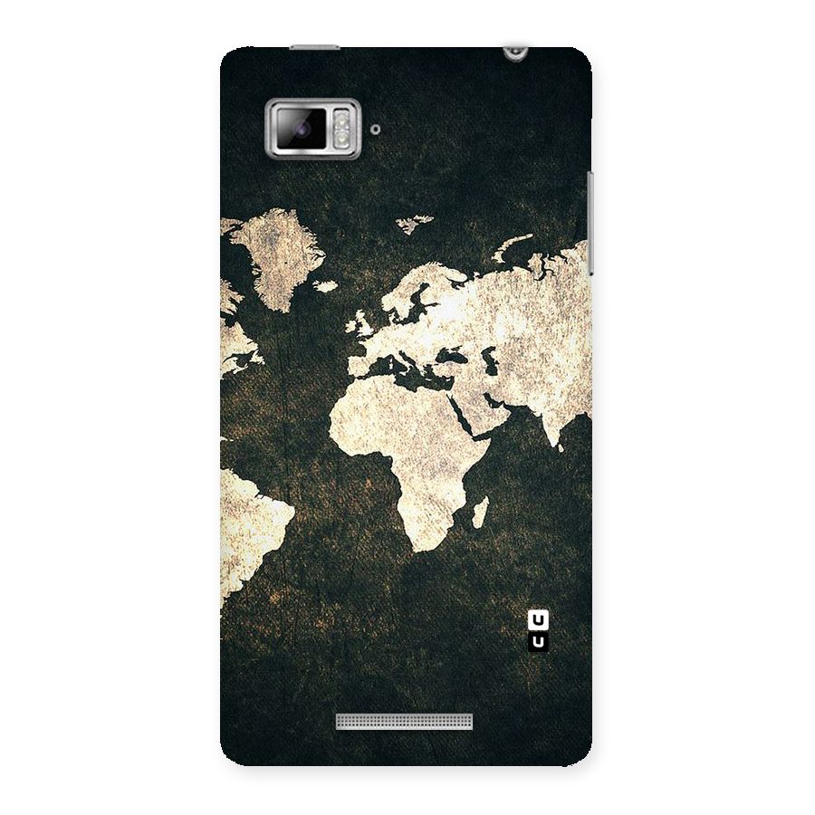 Green Gold Map Design Back Case for Lenovo Vibe Z K910