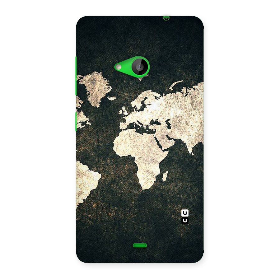Green Gold Map Design Back Case for Lumia 535