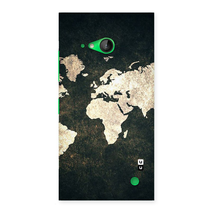 Green Gold Map Design Back Case for Lumia 730