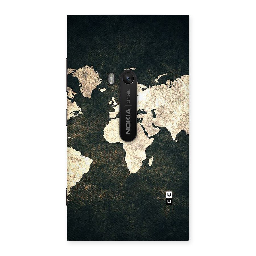 Green Gold Map Design Back Case for Lumia 920