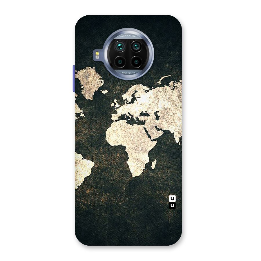 Green Gold Map Design Back Case for Mi 10i