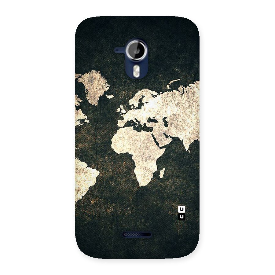 Green Gold Map Design Back Case for Micromax Canvas Magnus A117