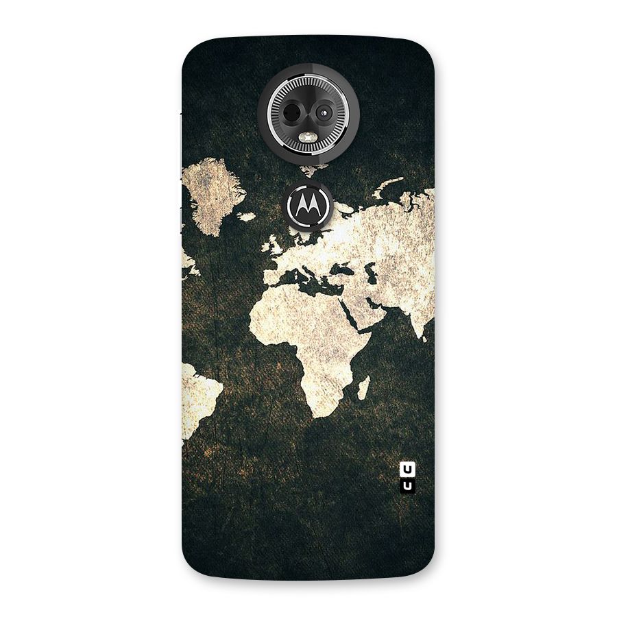 Green Gold Map Design Back Case for Moto E5 Plus
