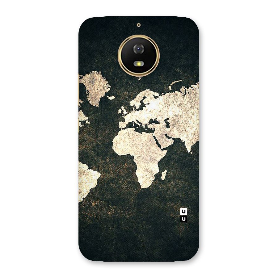 Green Gold Map Design Back Case for Moto G5s
