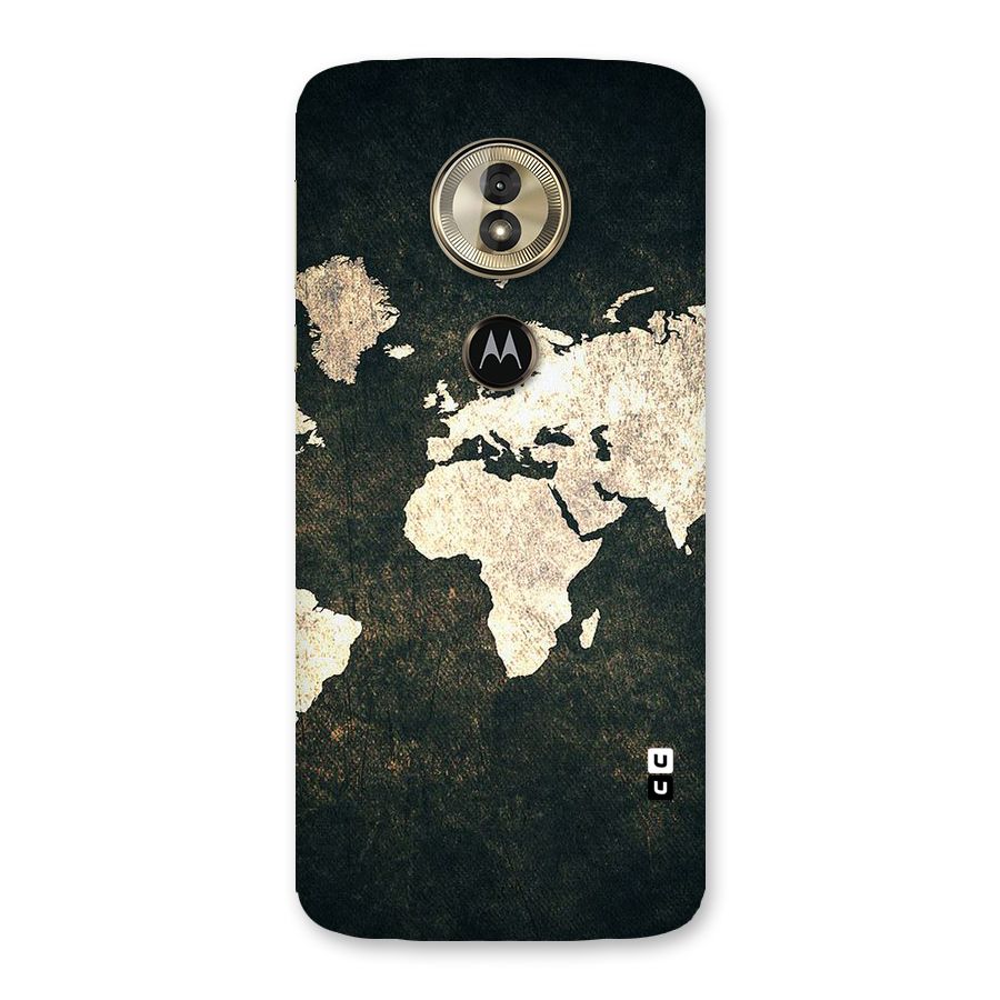 Green Gold Map Design Back Case for Moto G6 Play