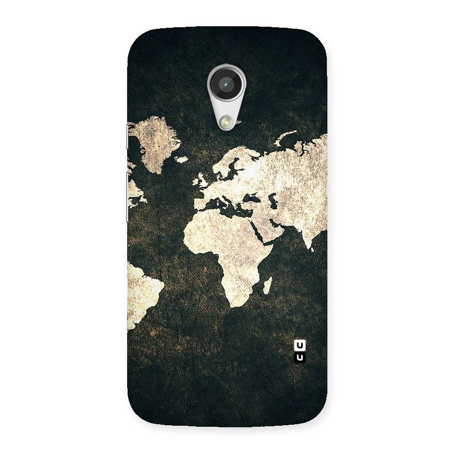 Green Gold Map Design Back Case for Moto G 2nd Gen