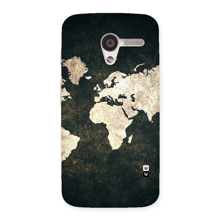 Green Gold Map Design Back Case for Moto X