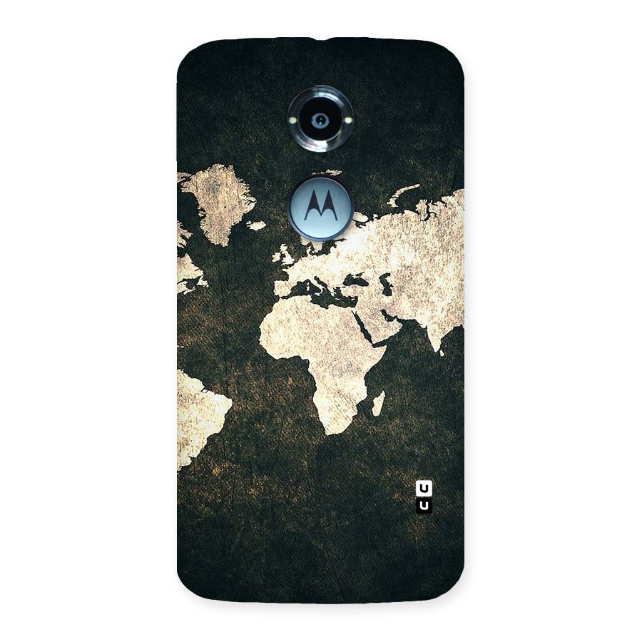 Green Gold Map Design Back Case for Moto X 2nd Gen