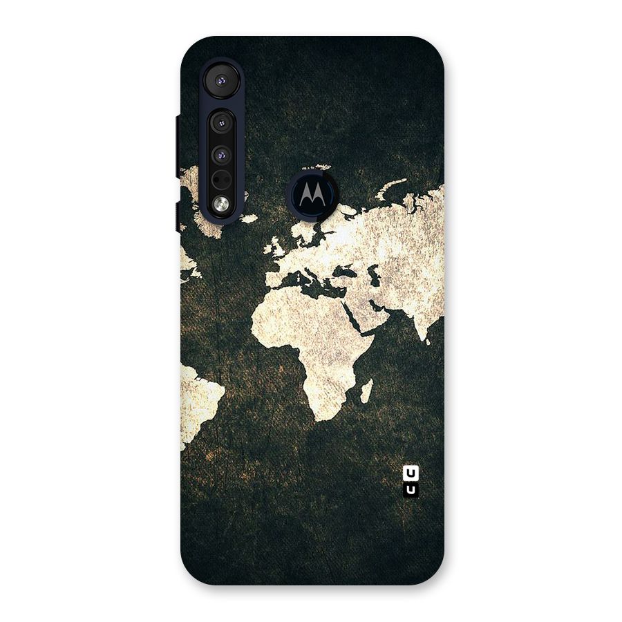Green Gold Map Design Back Case for Motorola One Macro