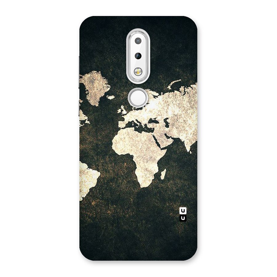 Green Gold Map Design Back Case for Nokia 6.1 Plus