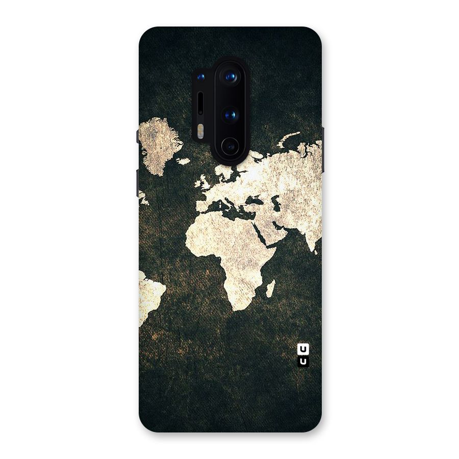 Green Gold Map Design Back Case for OnePlus 8 Pro