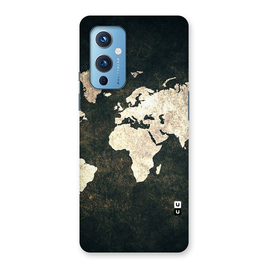 Green Gold Map Design Back Case for OnePlus 9
