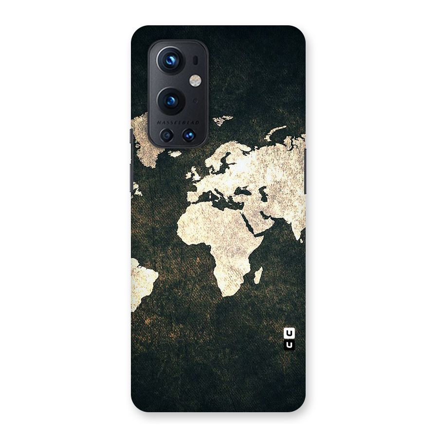Green Gold Map Design Back Case for OnePlus 9 Pro