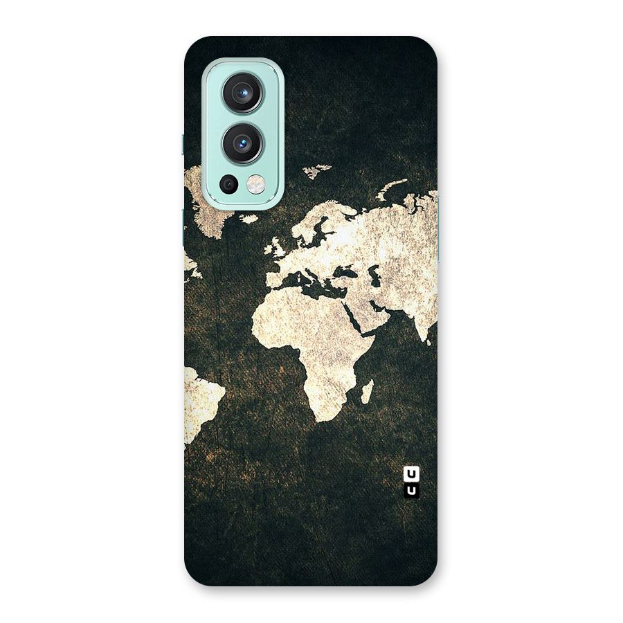 Green Gold Map Design Back Case for OnePlus Nord 2 5G