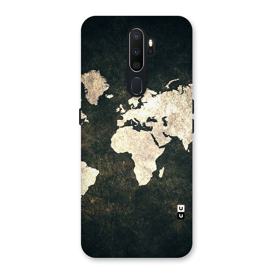 Green Gold Map Design Back Case for Oppo A5 (2020)