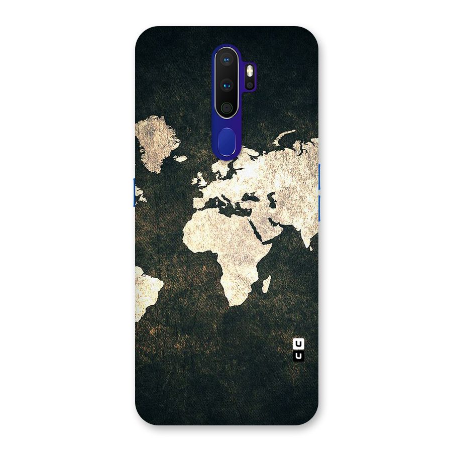 Green Gold Map Design Back Case for Oppo A9 (2020)