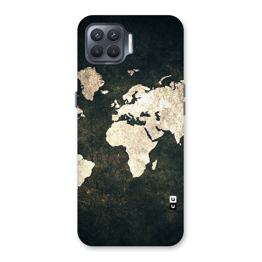 Green Gold Map Design Back Case for Oppo F17 Pro