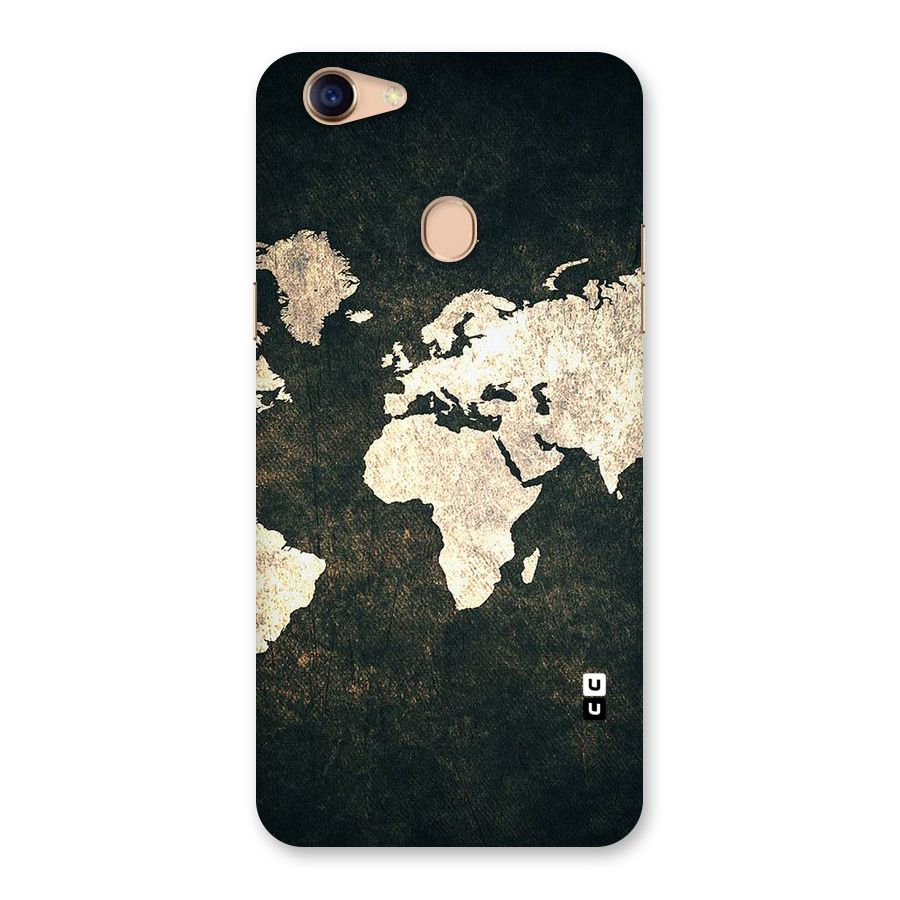 Green Gold Map Design Back Case for Oppo F5