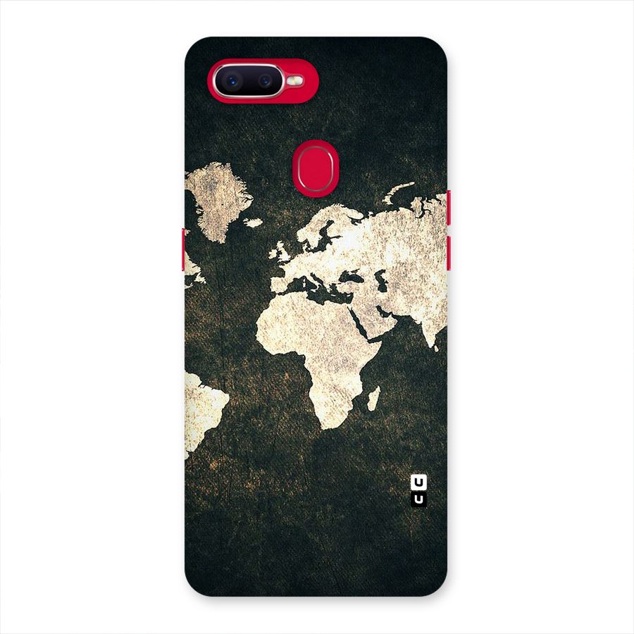 Green Gold Map Design Back Case for Oppo F9 Pro