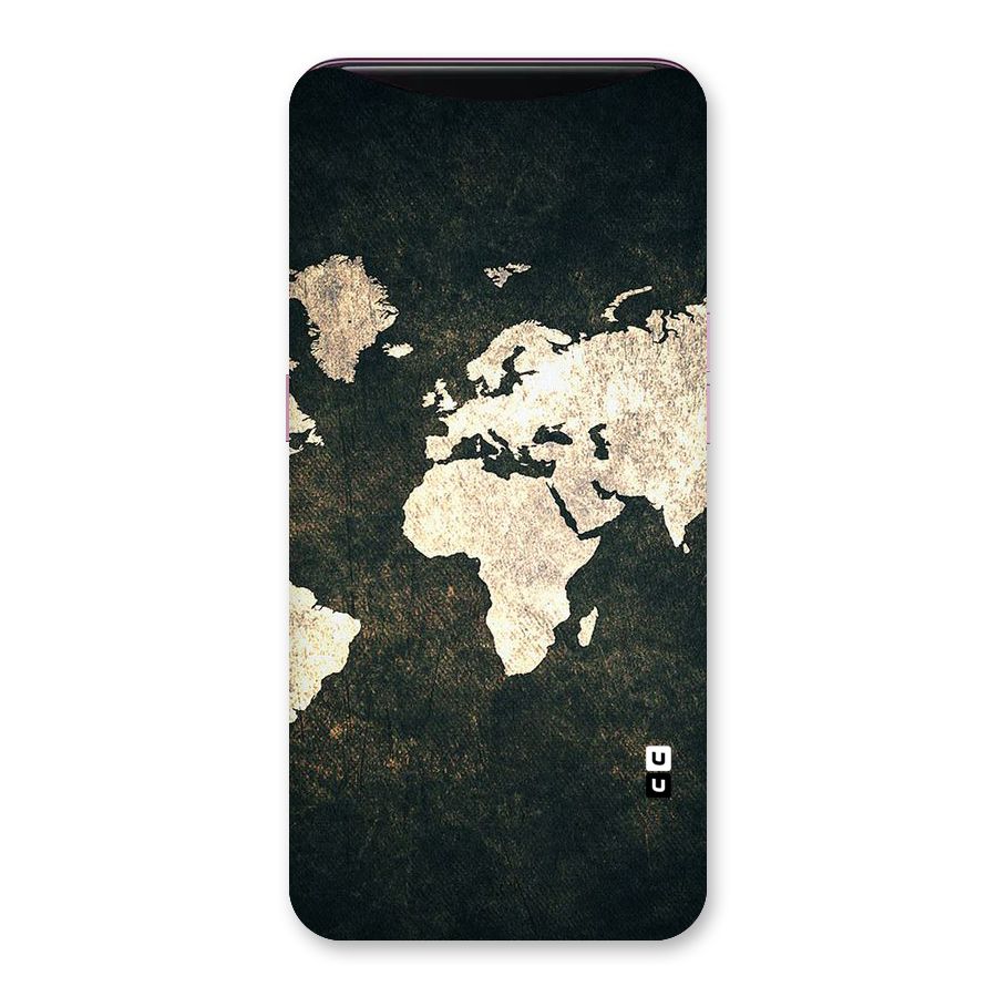 Green Gold Map Design Back Case for Oppo Find X