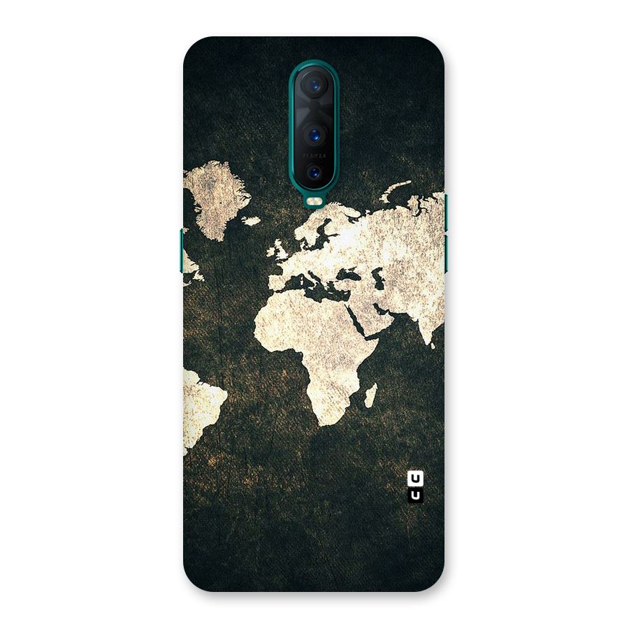Green Gold Map Design Back Case for Oppo R17 Pro