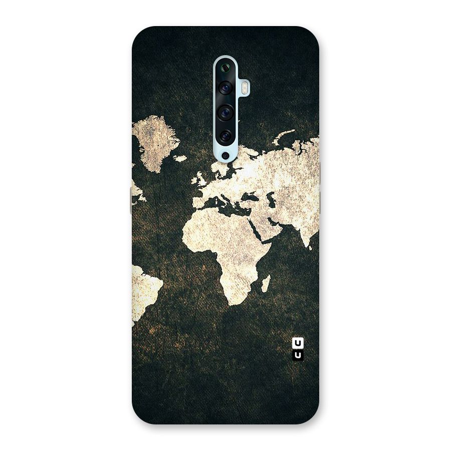 Green Gold Map Design Back Case for Oppo Reno2 Z