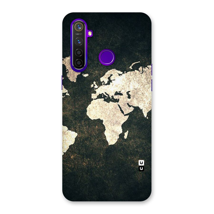 Green Gold Map Design Back Case for Realme 5 Pro