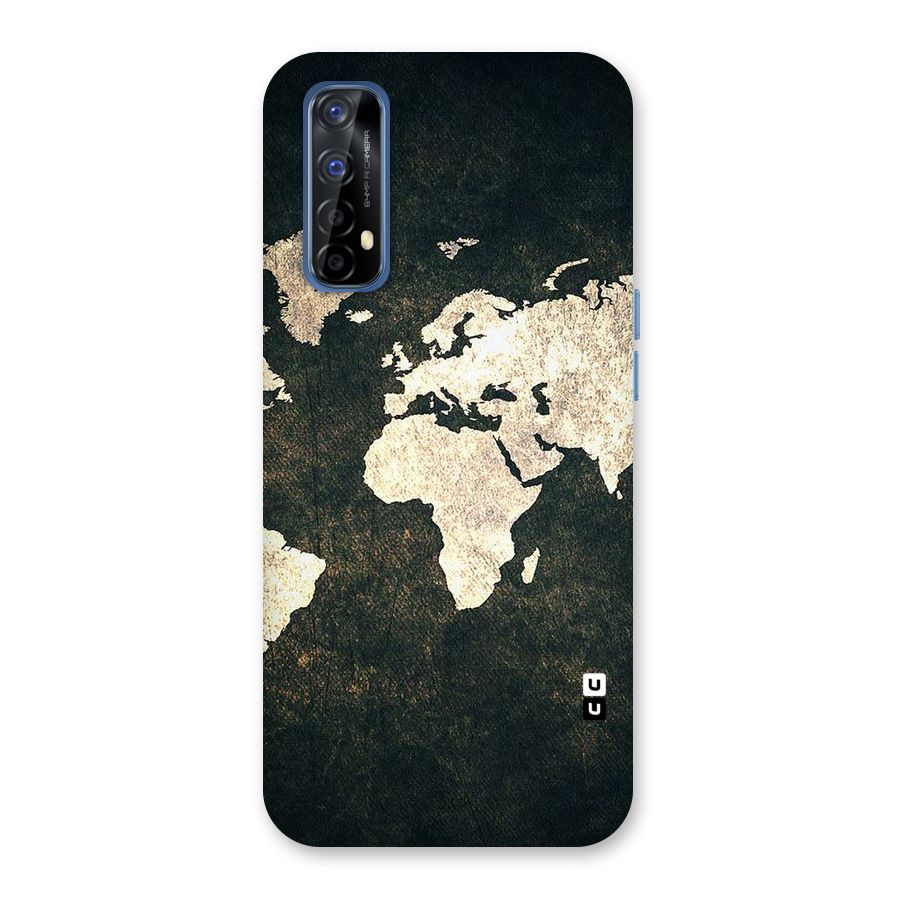 Green Gold Map Design Back Case for Realme 7
