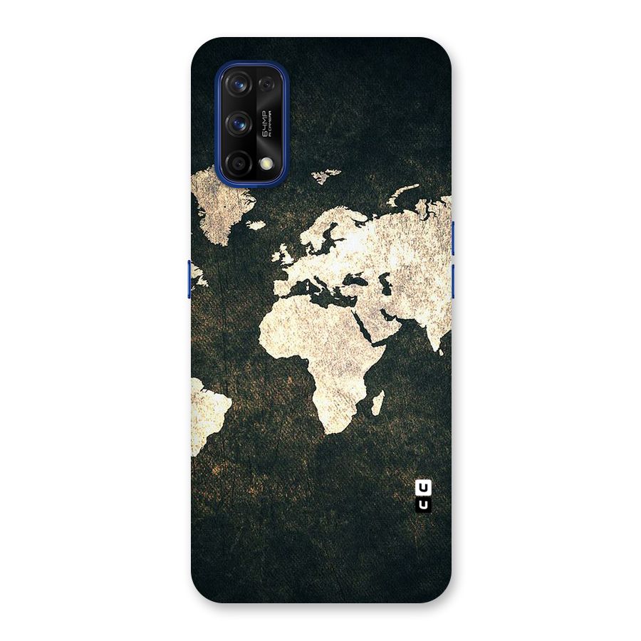 Green Gold Map Design Back Case for Realme 7 Pro