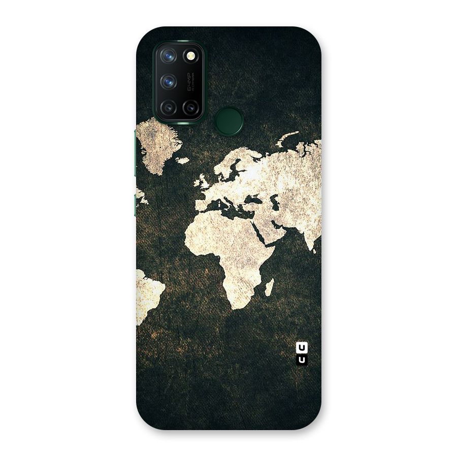 Green Gold Map Design Back Case for Realme 7i