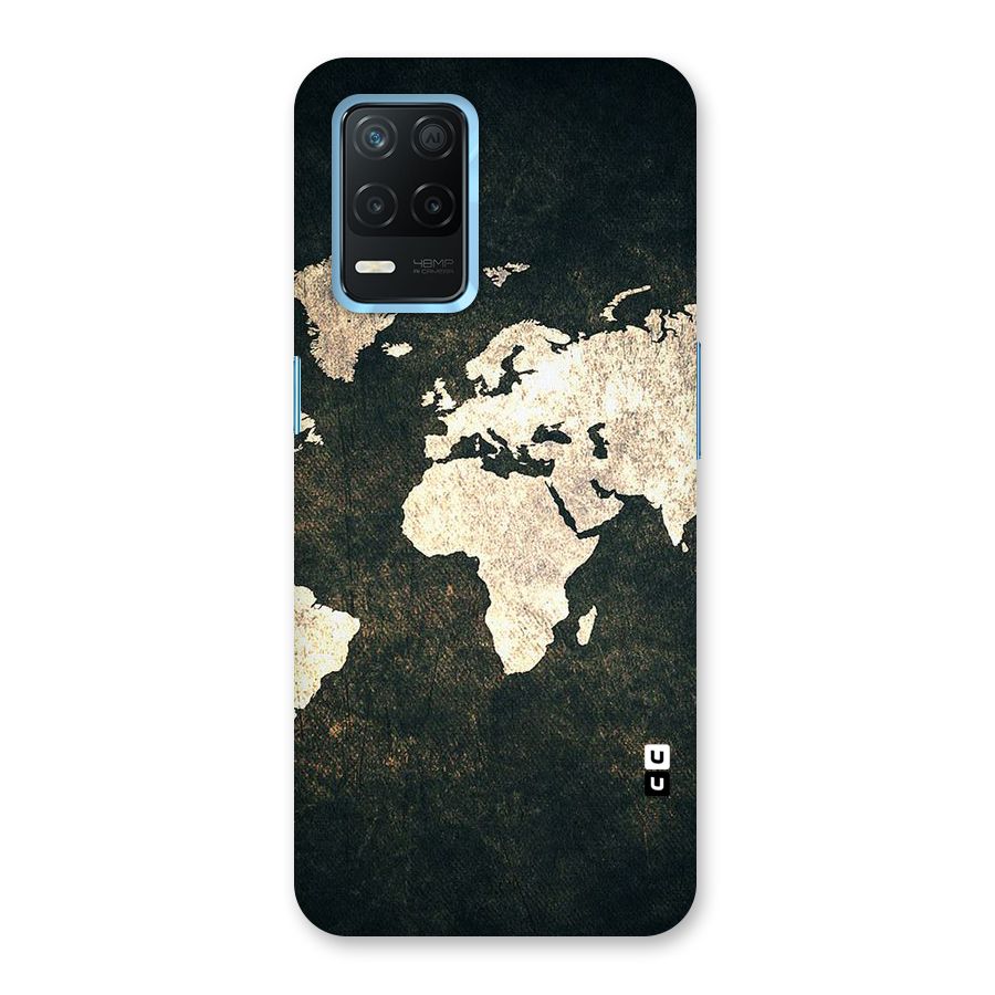 Green Gold Map Design Back Case for Realme 8s 5G