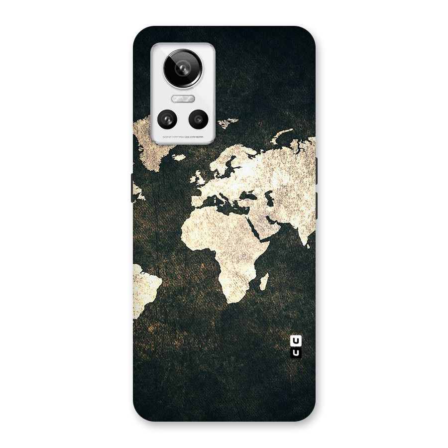 Green Gold Map Design Back Case for Realme GT Neo 3
