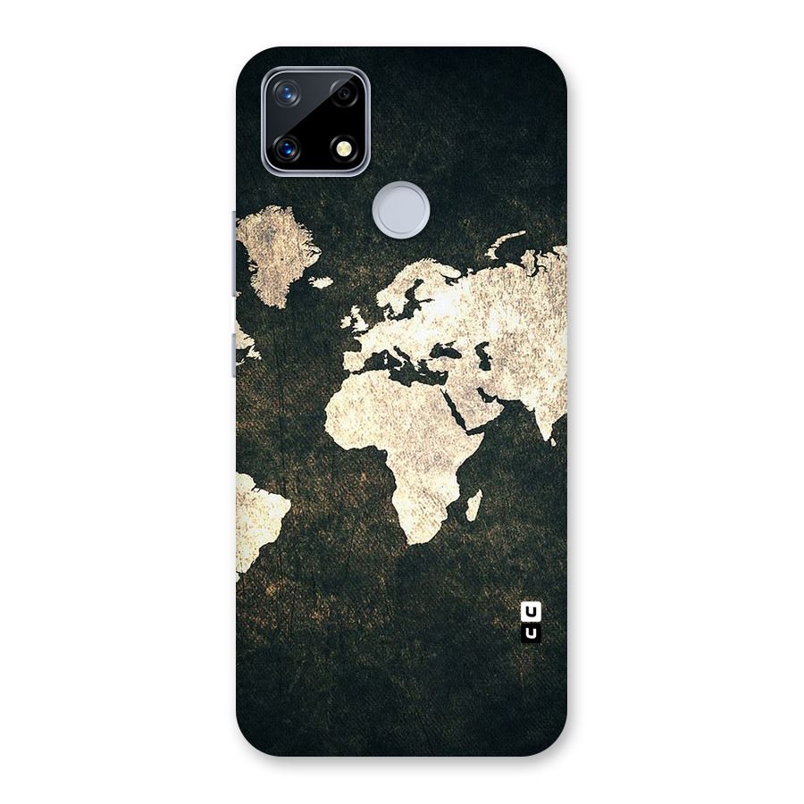 Green Gold Map Design Back Case for Realme Narzo 20