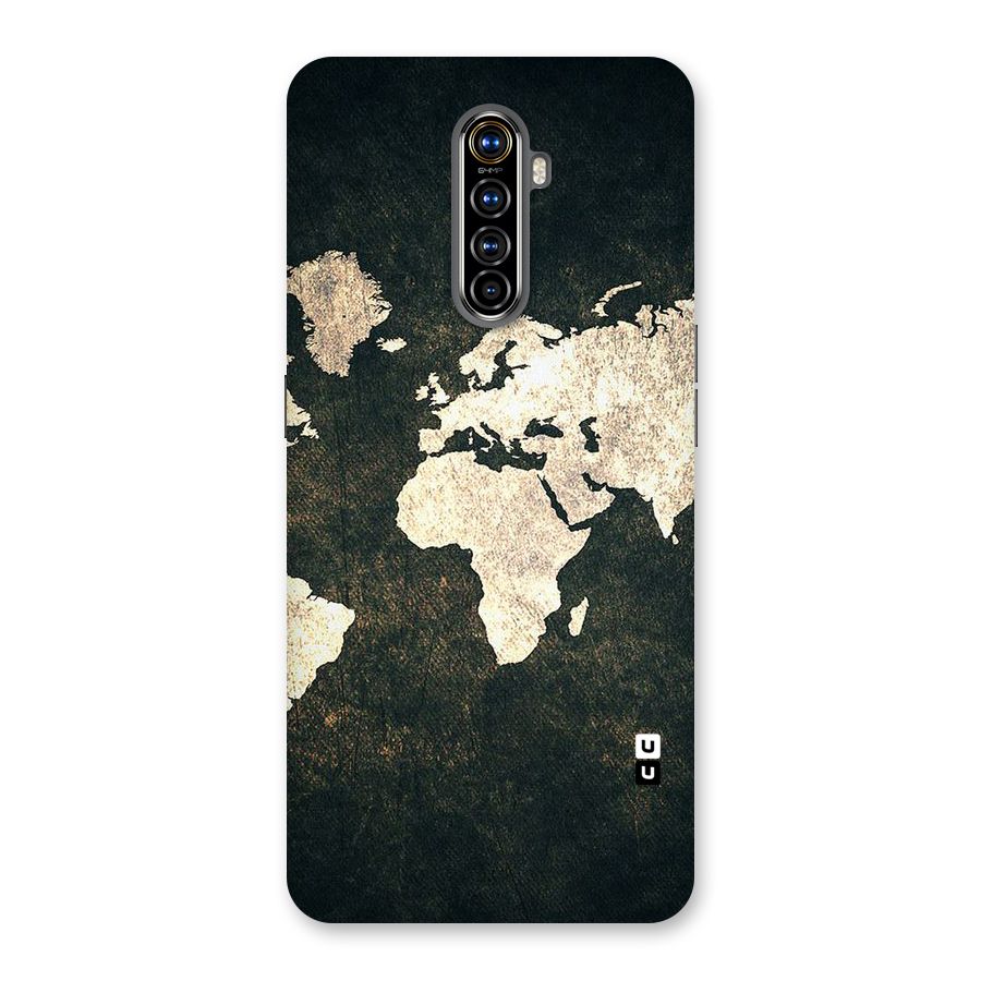 Green Gold Map Design Back Case for Realme X2 Pro