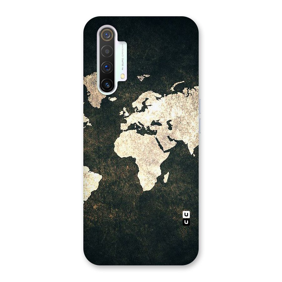 Green Gold Map Design Back Case for Realme X3 SuperZoom