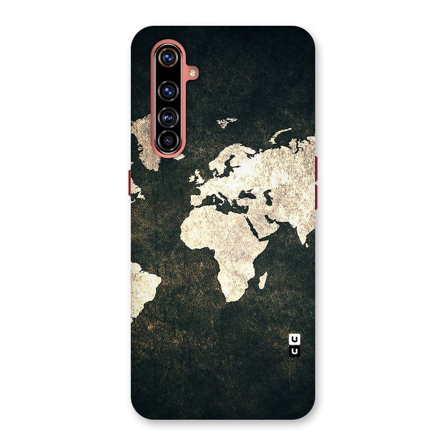 Green Gold Map Design Back Case for Realme X50 Pro