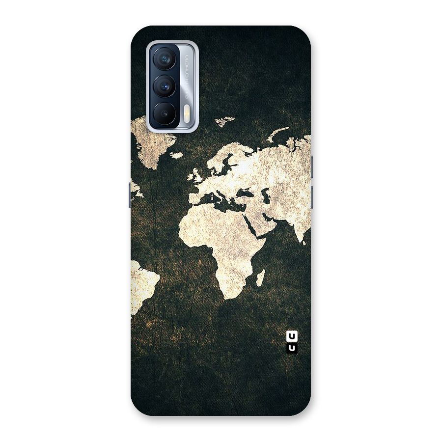 Green Gold Map Design Back Case for Realme X7
