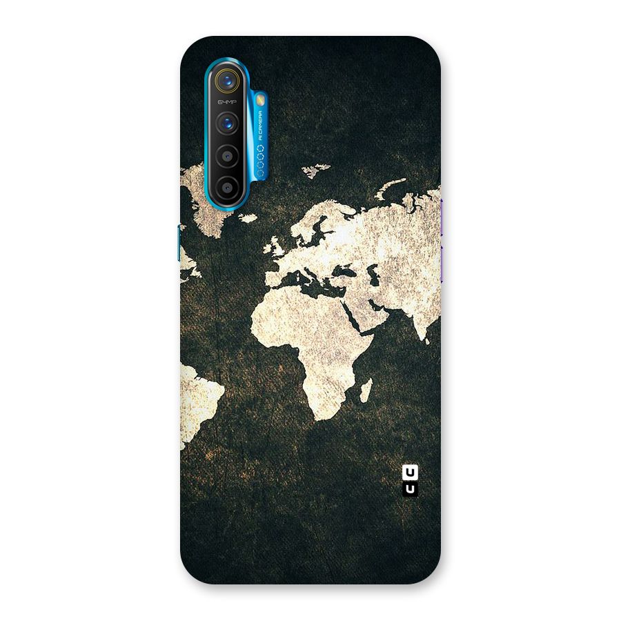 Green Gold Map Design Back Case for Realme XT